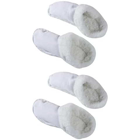 Holibanna 2 Pairs Winter Clogs Liner Plush Fur Winter Clog Shoes Lining Slip- on Clog Bootie Sock Warm House Slippers Fleece Lining for Outdoor Indoor Garden Clogs Size 37-38 White Cover