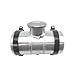 JSD 0.38 Gallon 4x8 Aluminum Round Gas Tank Center Fill 1/4 NPT Outlet