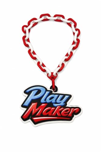 Custom Play Maker Hype Chain - 3D Printed Lightweight MVP Award Necklace for Youth Sports - Football, Baseball, Basketball, Softball, Lacrosse Trophy Gift
