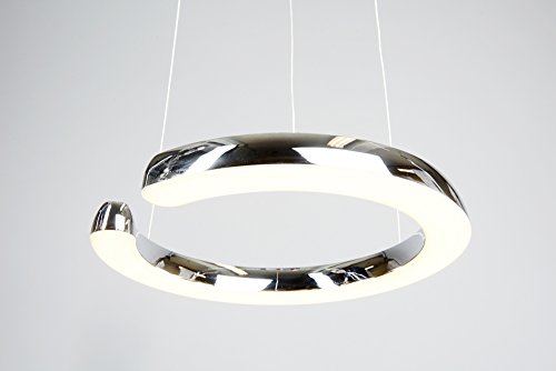 anTes interieur Dimmbare Höhenverstellbare LED Hängeleuchte The C 25 cm Ø (Pendelleuchte Hängelampe Deckenlampe Pendellampe Deckenleuchte) Cover