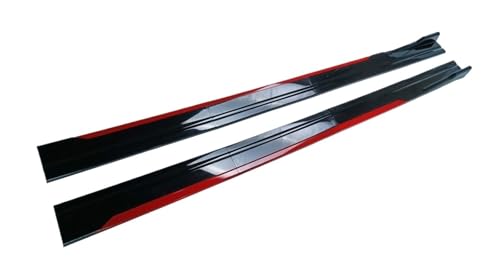 Faldón lateral universal para coche que renueva los laterales desgastados con estilo rojo
