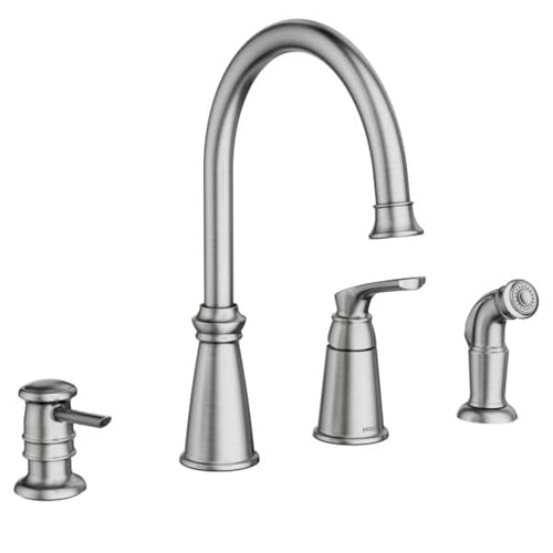 Moen Whitmore Spot Resist Stainless One-Handle High Arc Kitchen Faucet, 87044SRS - image 4