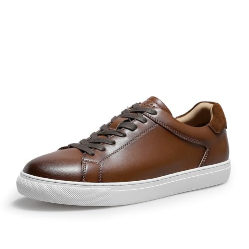 Image of Classic Sneakers Leather Casual Dress Sneakers Breathable Lace-up Oxford Fashion Sneaker for Men