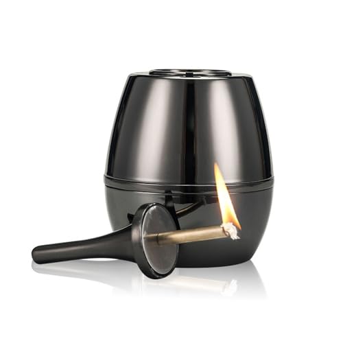 UDEXU Encendedor de Diez mil cerillas, Recargable y Reutilizable, de Queroseno de Mesa, con Llama Suave, con diseño de Cierre de Seguridad, for Padre, Esposo o Novio.(Black)
