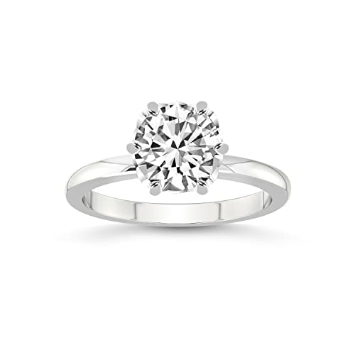 1 Carat | IGI Certified Round Shape Lab Grown Diamond Engagement Ring For Women | 14K Or 18K in White, Yellow Or Rose Gold | Lab Created Malissa Solitaire Diamond Engagement Ring | FG-VS1-VS2 Quality Friendly Diamonds Engagement Ring