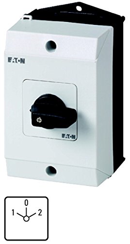 Eaton 222712 Pol Conmutador, contactos: 8, 20 A, dahlander de cambio de marchas, 2 drehzahlen, frontal Cartel: 1 – 0 de 2, 60 °, rastend, montaje