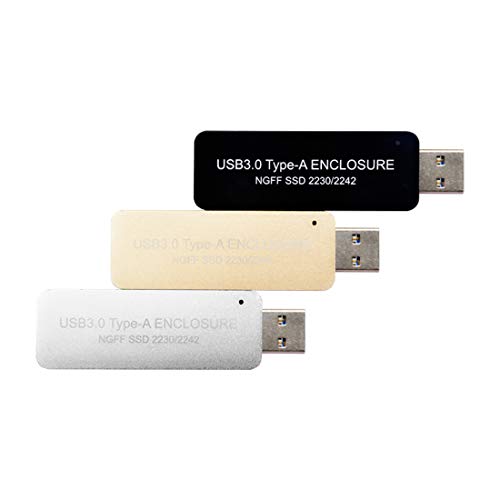 Caja externa USB3.0 para SSD M.2 2230/2242 Plata miniatura 2