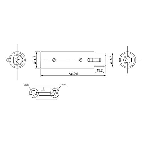 Hellery Zinklegering XLR Mannelijk Aan Mannelijke & Xlr Vrouwelijke naar Vrouwelijke Adapterstekker, Zilver - Image 7