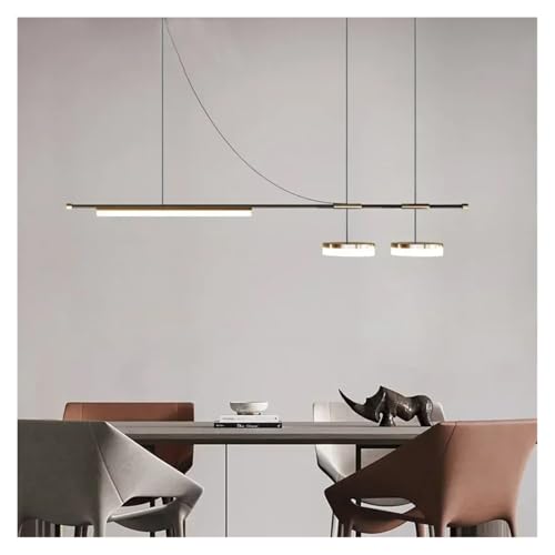 Luminaire suspendu design or et noir 120cm intensité variable