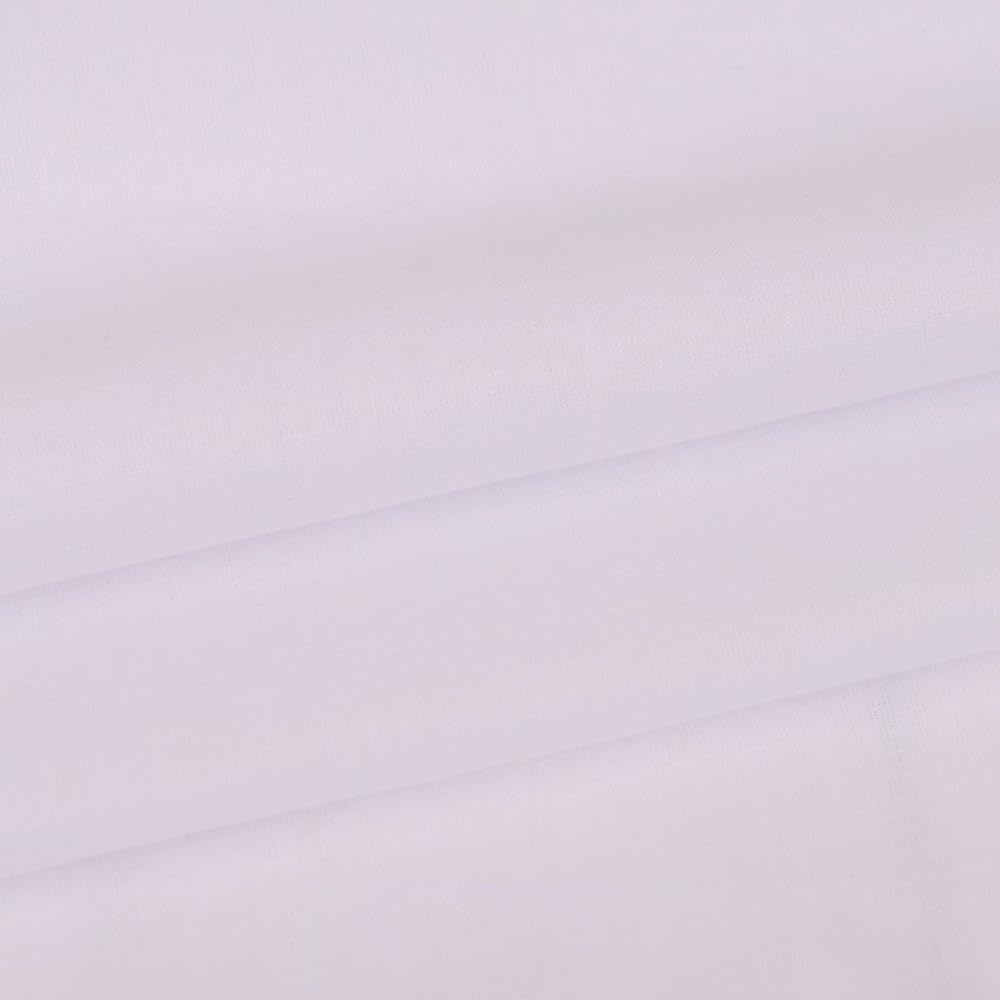 500 cm x 140 cm - Tissu en coton à coudre - Vendu au mètre - Tissu d'ameublement - Tissu d'ameublement pour bricolage, bricolage, décoration de la maison, décoration de vêtements - Blanc