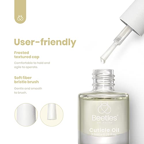Beetles 7.5Ml Cuticle Oil, Gel Nail Cuticle Oil Care For Dry, Damaged Cuticles, Stronger Nails Spa And Hand Manicure Essentials For Repaired Thin Nails Diy Home Nail Gift For Women #TOP6