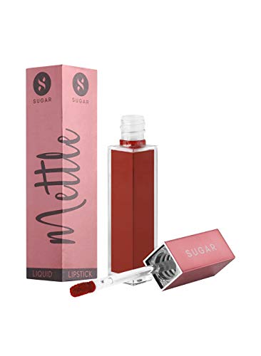 Image of SUGAR Cosmetics Mettle Matte Liquid Lipstick For Women | Highly Pigmented | Transferproof & Long Lasting |7Ml - 11 Rigel (Rusty Orange)