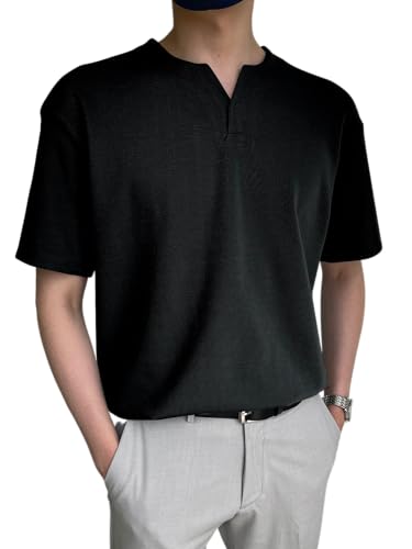 Image of Leriya Fashion T-Shirt for Men || Cotton Tshirt for Men || Plain Tshirt for Men || Half Sleeve T-Shirt for Men || V-Neck Style Design T-Shirt for Men