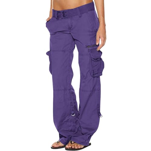 Pantalon cargo extensible femme grande taille avec plusieurs poches