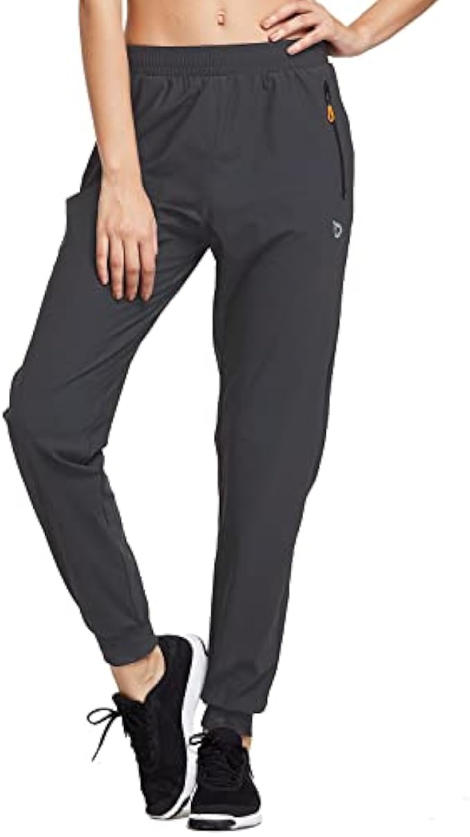 BALEAF Women's Joggers Pants Athletic Running Jogging Pants Hiking Quick Dry Zipper Pockets