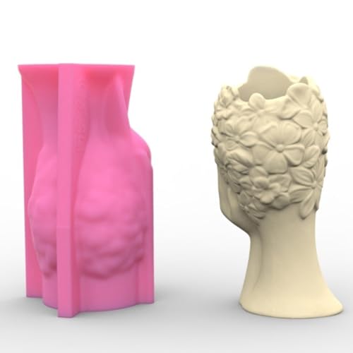 Moule vase résine pot fleur béton silicone accessoires faits main verre fleur - 4