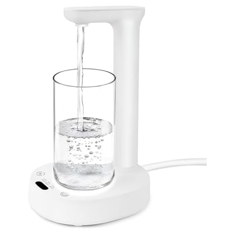 Fabuday Desktop Water Bottle Dispenser - 5 Gallon Countertop Water Dispensers with Light, Electric Nightstand Water Dispenser Pump for Home Office Cover