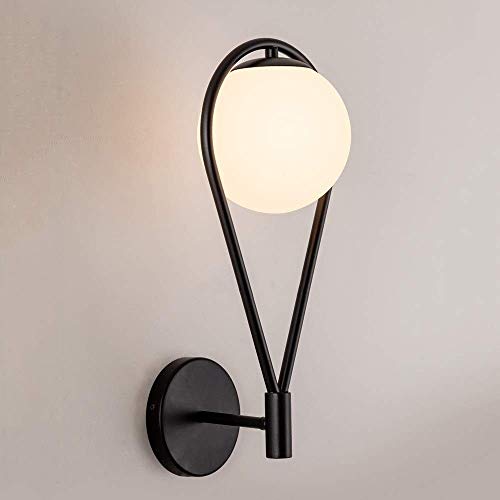 Lámpara de pared de bola de vidrio para iluminar pasillos oscuros con LED 4