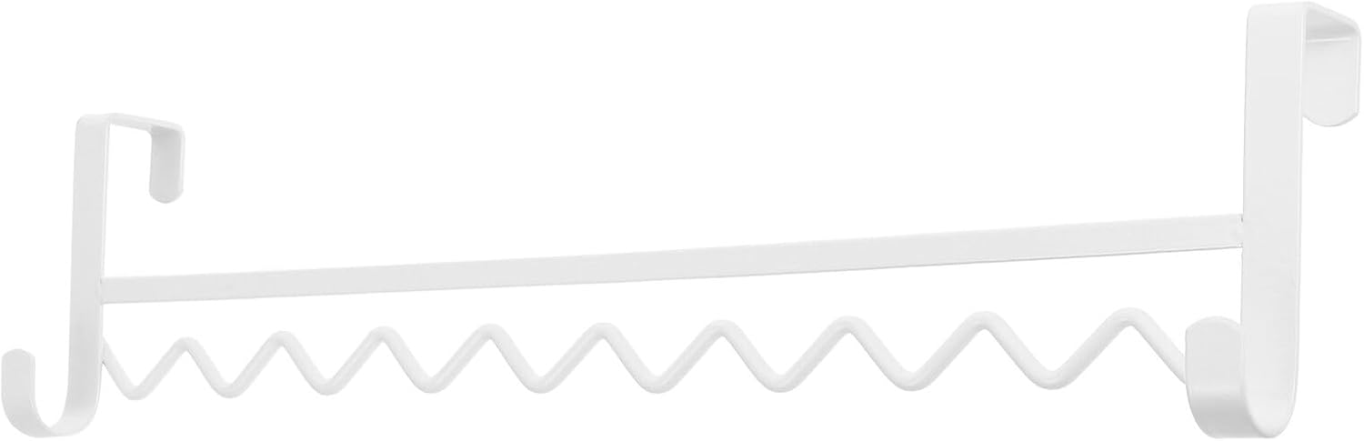 Bedside Hanging Metal Coat Hook Rack, White Bedside Hanging Storage Organizer for Dorm Rooms and Home, Space-Saving Household Hook for Clothes, Towels, Bags