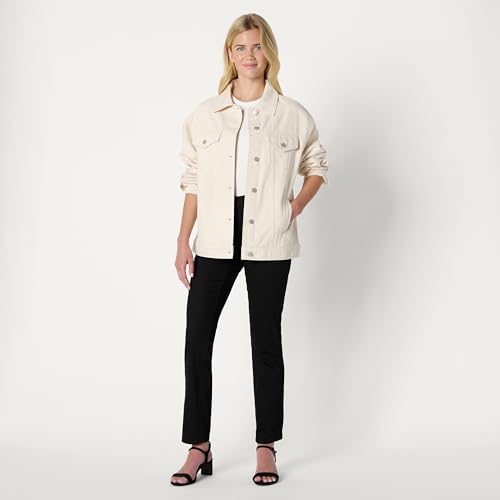 Image of Amazon Essentials Women's Regular-Fit Denim Trucker Jacket