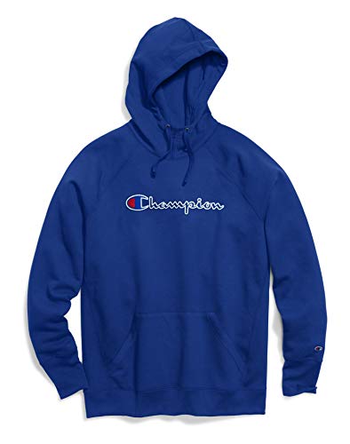 Champion Women's Powerblend Applique Script Logo Fleece Pullover Hoodie (XX-Large, Surf The Web)