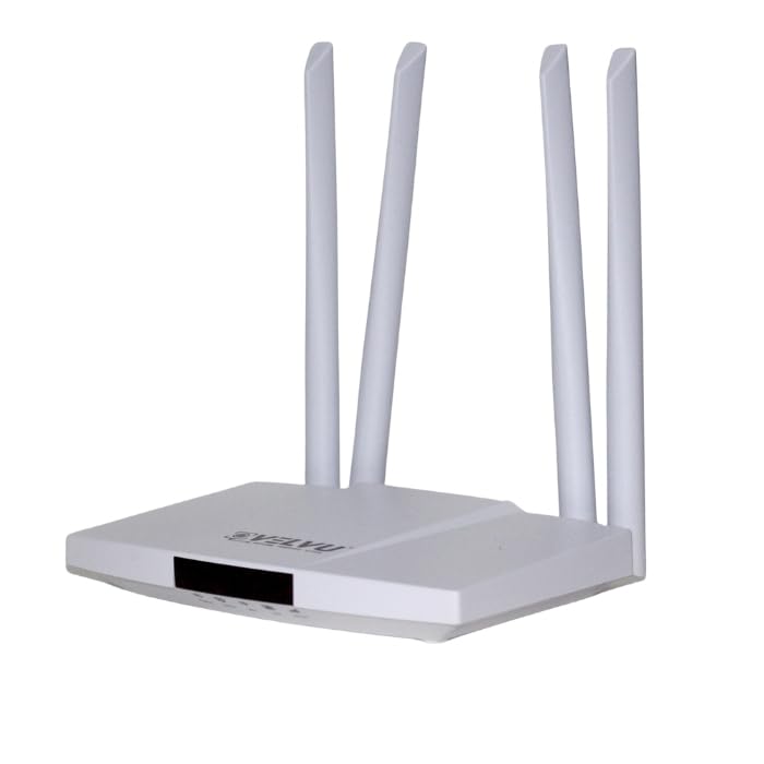 VELVU WRV-700 5G & 4G Mobile Sim Based Wi-Fi Router with Four Antenna | Plug and Play | Support, NVR, DVR, WiFi Camera and All 4G sim WiFi Router