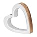 Produktbild levandeo Herz Holz 15x15cm Mango Weiß Natur Braun Tischdeko Deko Aufsteller Rustikal Love Liebe Geschenk Dekoration
