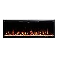 Modern Ember Aerus Slim 50 Inch Smart Linear Electric Fireplace | Recessed in-Wall or Wall-Mount | LED Multiple Flame Colors | Works with Wi-Fi App, Alexa, Google | 4.25” Profile | Remote Included