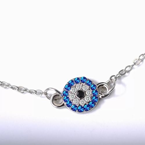Image of 2 Pack Evil Eye Anklet For Woman, Elegant Payal For Women, Silver And Gold Anklets For Women, Adjustable Fancy Anklet For Girls, Trendy Foot Jewelry For Everyday Wear