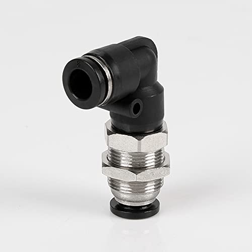 ezqnirk 1PCS Pneumatic Connector Elbow Air Pipe Fittin Hose-Tube Bulkhead Quick-Joint,PLM-8MM
