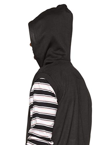 Image of Teemoods Men's Cotton Fleece Sleeveless Hooded Jacket - Casual Zip Up Vest for Gym Workout, Running, Aerobics, Yoga - Regular Fit with 2 Pockets