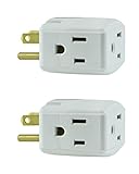 2 x GE Grounded 3-Outlet Tap, 58368