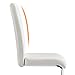 Yaheetech Dining Chairs Set of 2 Modern Faux Leather Upholstered Dining Room Chairs with High Back and Metal Chrome Legs for Kitchen/Living Room/Restaurant, White