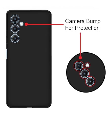 Image of Designerz hub Samsung Galaxy M35 5G Back Cover | Soft Silicone Slim Back Case Cover for Samsung Galaxy M35 5G - Black