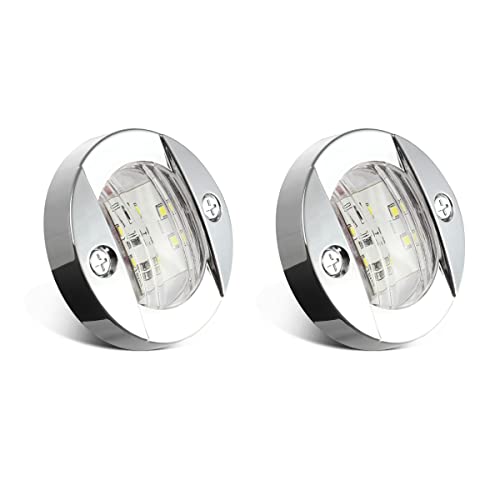 Feux de navigation de bateau LED 7,6 cm Partsam éclairage de signalisation rond