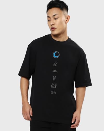 Image of Bewakoof Official Marvel Merchandise Men's Graphic Print Oversized Fit Half Sleeve Round Neck Cotton T-Shirt