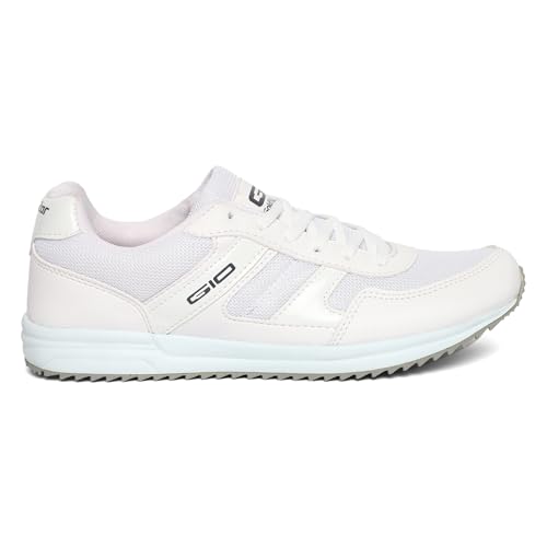 Image of GOLDSTAR NOVA White Stylish Comfortable Casual Sneakers Lightweight Shoes for Running, Walking, Gym,Trekking, Hiking & Party Lace-Up Running Shoes for Men