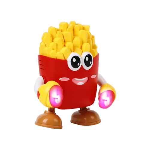 Générique Dancing Robot, Smart Toys, Electric Music Light Robot, French Fries Design Doll Kids Entertainment Toy, Indoor Play, Learning Fun, Interactive Child Toy, Home Activity Gadget