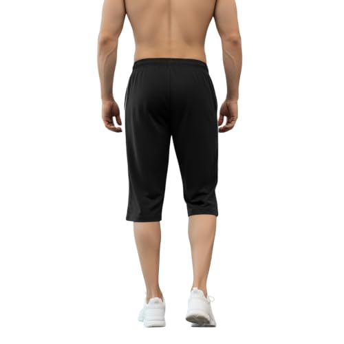 Image of FEEL TRACK Men's Regular Fit Three Fourth Capri