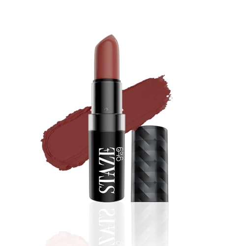 Image of Staze 9to9 Velvet Kiss Lipstick | Matte + Intense Color Lipstick | 12H Long Stay | Moisturizing & Lightweight Formula | 06 Hot Chocolate | 3.8g