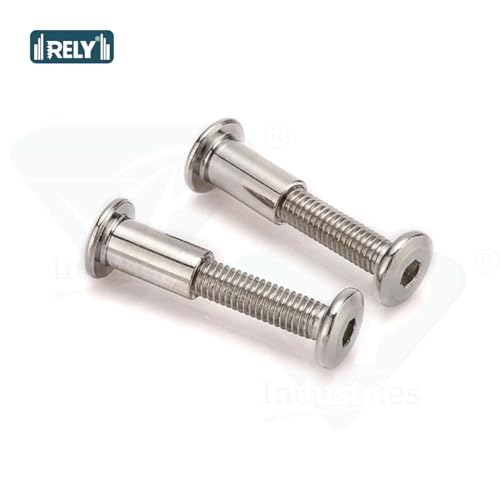 Image of Rely⇒VP INDUSTRIES (Combo Set -15 Pcs) M5x10 mm Allen JCB Screw with M5x10 JCB Female Sleeve Nut With Allen Key 1 Pc | Fastener for Joining Wood Boards, Cabinets, Cupboards, Chairs & Beds