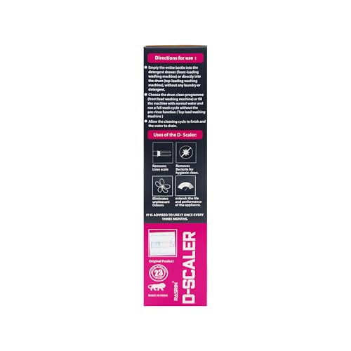 Image of D-Scaler Washing Machine Drum Cleaner Liquid 120ml (Pack of 2) | Drum & Tub Descaling Solution | Removes Limescale, Dirt & Odor | Improves Machine Performance | Top & Front Load Compatible
