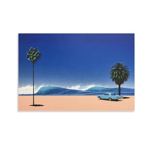 永井博 ポスター (11) クール 壁アート キャンバス パネル オフィス装飾 ぶら下がる 版画 ギフト20x30inch(50x75cm)