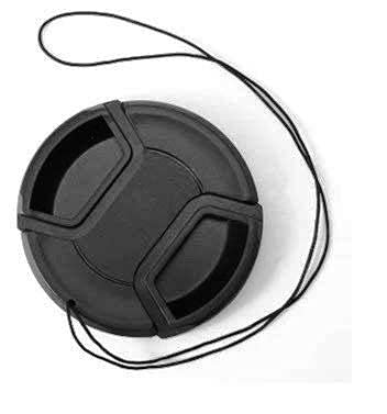 SUPERNIC 58mm Front Lens Cap with String Thread for 58 mm Lens 5d/650d/ 1100d/ 600d/700d/1200d/1300d with 18-55mm & 55-250mm Lens (Blank 58mm Lens Cap) with Microfiber Cloth