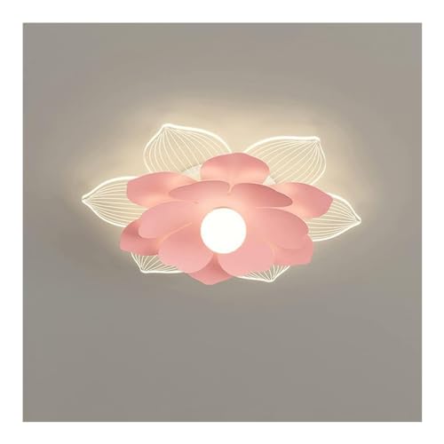 Plafonnier LED rose 24W chic pour illuminer chaleureusement une chambre à coucher parentale
