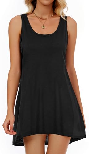 CHICGAL Beach Cover Ups for Women Summer Casual Sleeveless Tank Dresses Swimsuit Coverup2