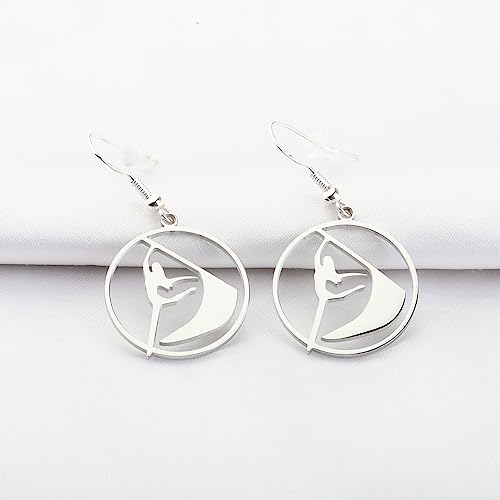 MYOSPARK Color Guard Necklace, Women's Silver Stainless Steel Flag Pendant for Color Guard Fans & Enthusiasts4