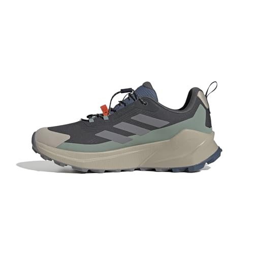 adidas Terrex Trailmaker 2 Gore-Tex Speed Lace Hiking Shoes, Zapatos de Senderismo Hombre, Carbon/Grey Three/Silver Green, 43 1/3 EU
