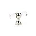 Schaub Lumiere Transitional Collection 2 in. (51mm) Adjustable Clear Acrylic T-Knob, Polished Nickel - 411-PN