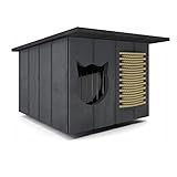 Katzenhaus 56x47 cm Katzenhütte Höhle Outdoor für draußen Winterfest isoliert Holz Versteck Sicherheit Komfort